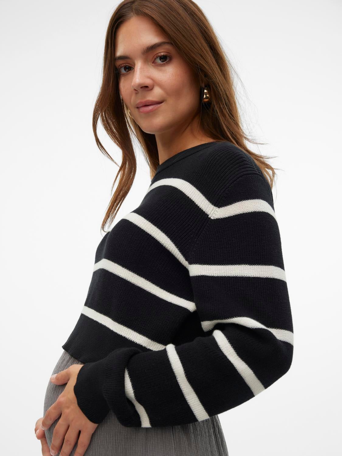 Knitted maternity-pullover