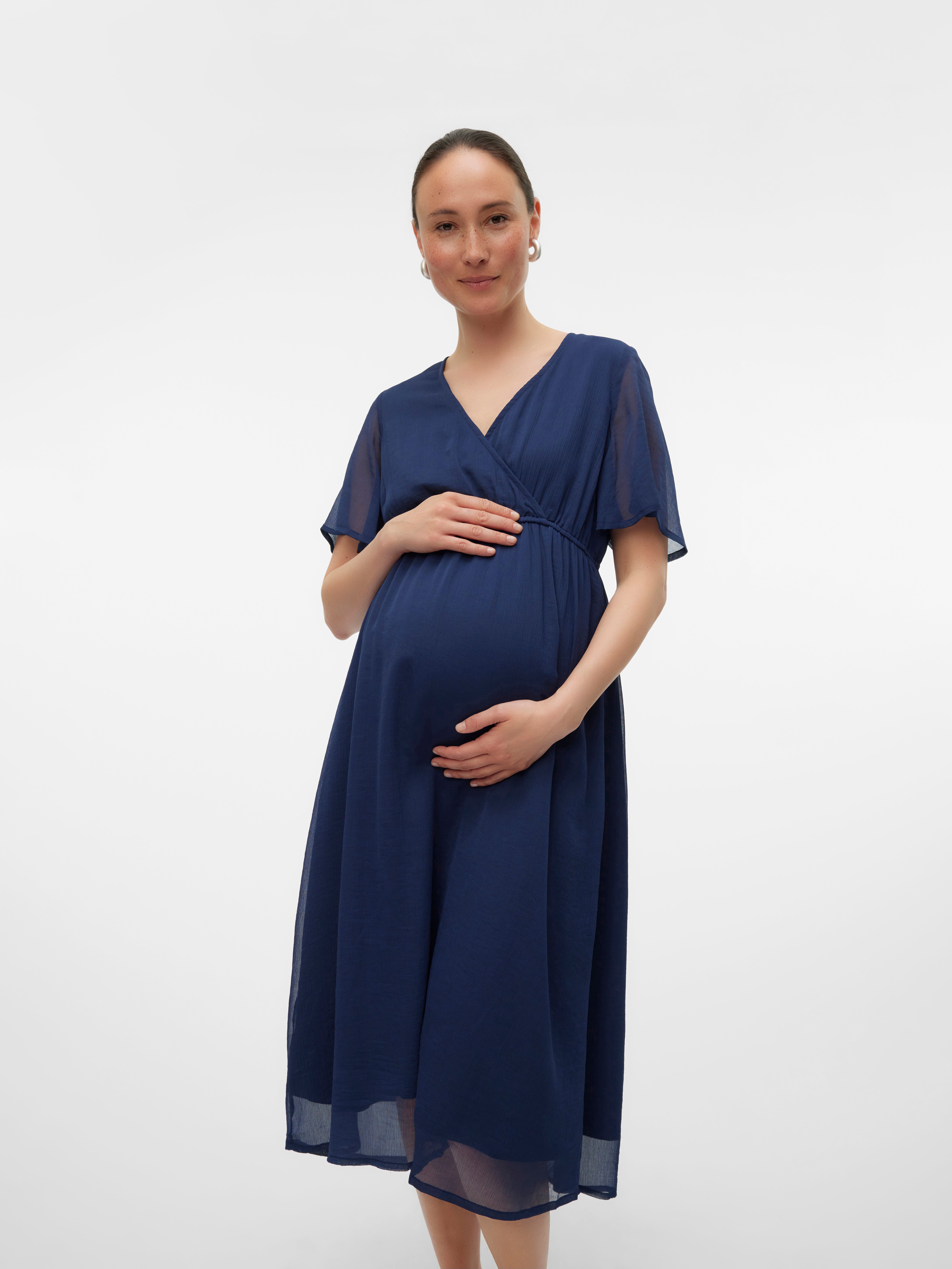 MLUNA Maternity Dress | Dark Blue | MAMA.LICIOUS MLUNA Maternity Dress | Dark Blue | MAMA.LICIOUS