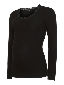 MAMA.LICIOUS Tops Regular Fit Col rond -Black - 20020750