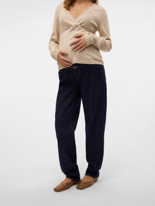MAMA.LICIOUS Loose fit Farkut -Dark Blue Denim - 20020755