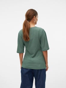 MAMA.LICIOUS Top Regular Fit Scollo a V -Dark Forest - 20020868