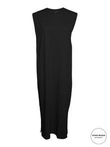 MAMA.LICIOUS Luźno dopasowane Okrągły dekolt Sukienka midi -Black - 20020871