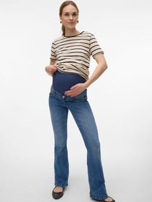 MAMA.LICIOUS Krój flared Jeans -Medium Blue Denim - 20020905