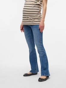 MAMA.LICIOUS Krój flared Jeans -Medium Blue Denim - 20020905