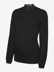MAMA.LICIOUS Tops Corte regular Cuello alto -Black - 20020919
