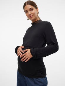 MAMA.LICIOUS Tops Corte regular Cuello alto -Black - 20020919