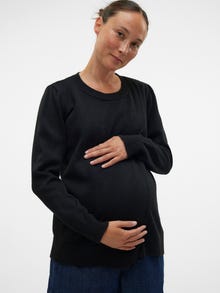 MAMA.LICIOUS Knitted maternity-pullover -Black - 20020983