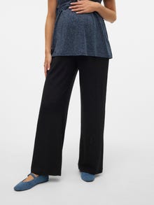 MAMA.LICIOUS Wide leg fit Sivuhalkiot Housut -Black - 20021004