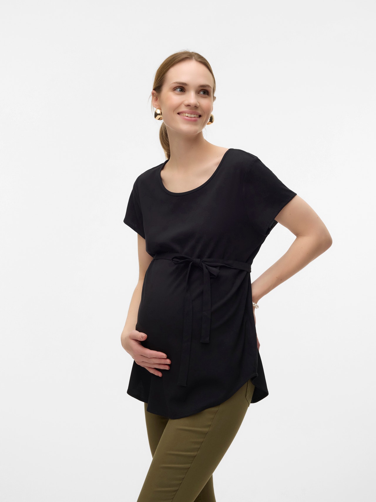 MAMA.LICIOUS Tops Standard Fit Col rond -Black - 20021008