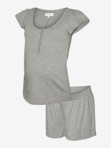 MAMA.LICIOUS MLMIRA Nat sæt -Light Grey Melange - 20021084