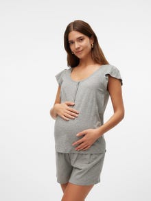 MAMA.LICIOUS MLMIRA Nat sæt -Light Grey Melange - 20021084