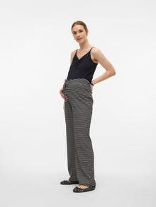 MAMA.LICIOUS Pantalones Corte wide leg Tiro alto -Black - 20021105