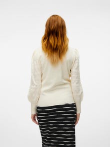 MAMA.LICIOUS Pullover Regular Fit Collo Alto Maniche a palloncino -Birch - 20021115