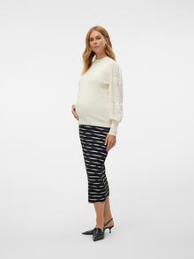 MAMA.LICIOUS Regular Fit Høy hals Ballongermer Genser -Birch - 20021115