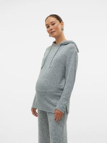 MAMA.LICIOUS Regular Fit O-Neck Top -Light Grey Melange - 20021249