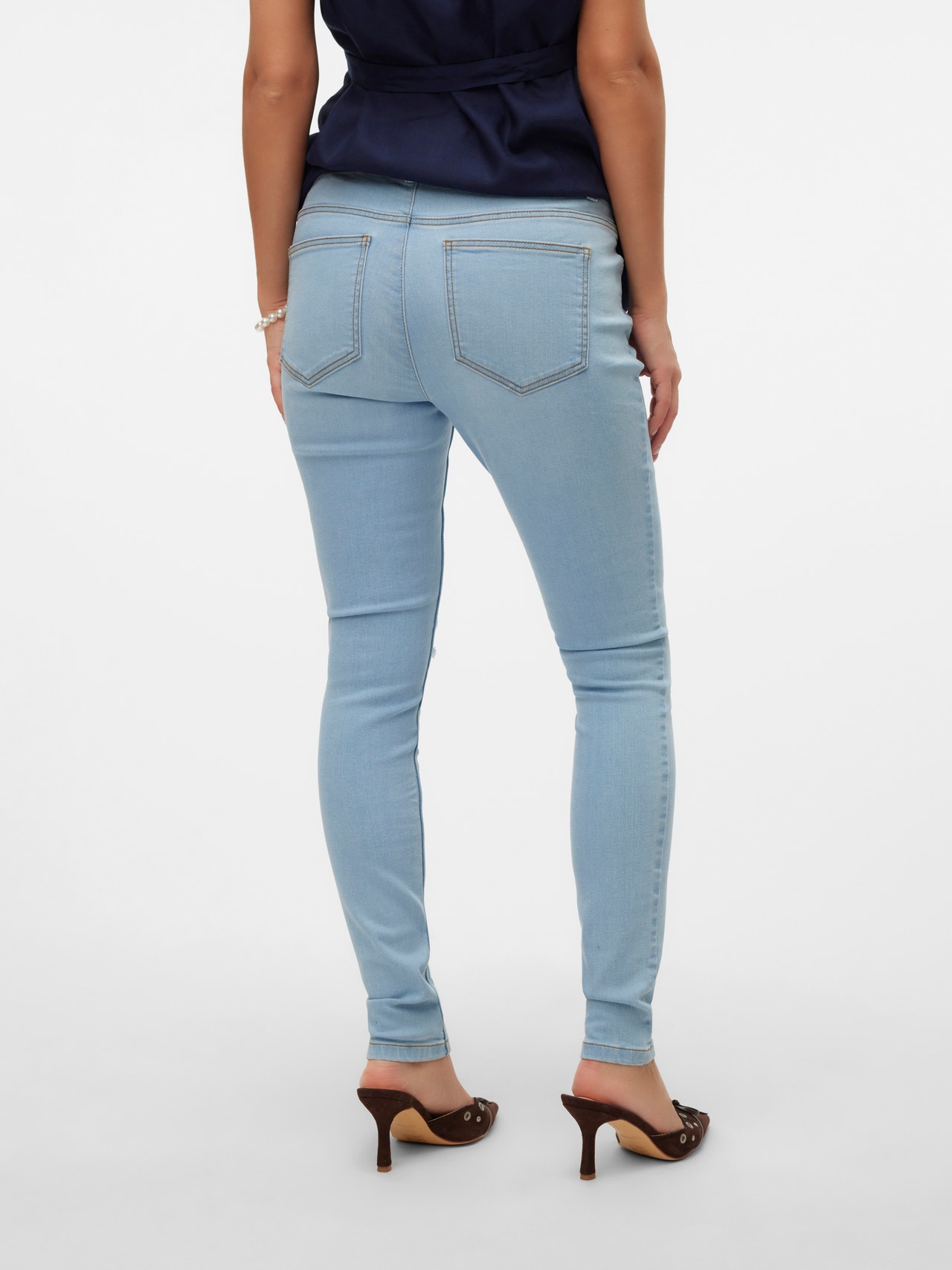 MAMA.LICIOUS Jeans Skinny Fit -Light Blue Denim - 20021257