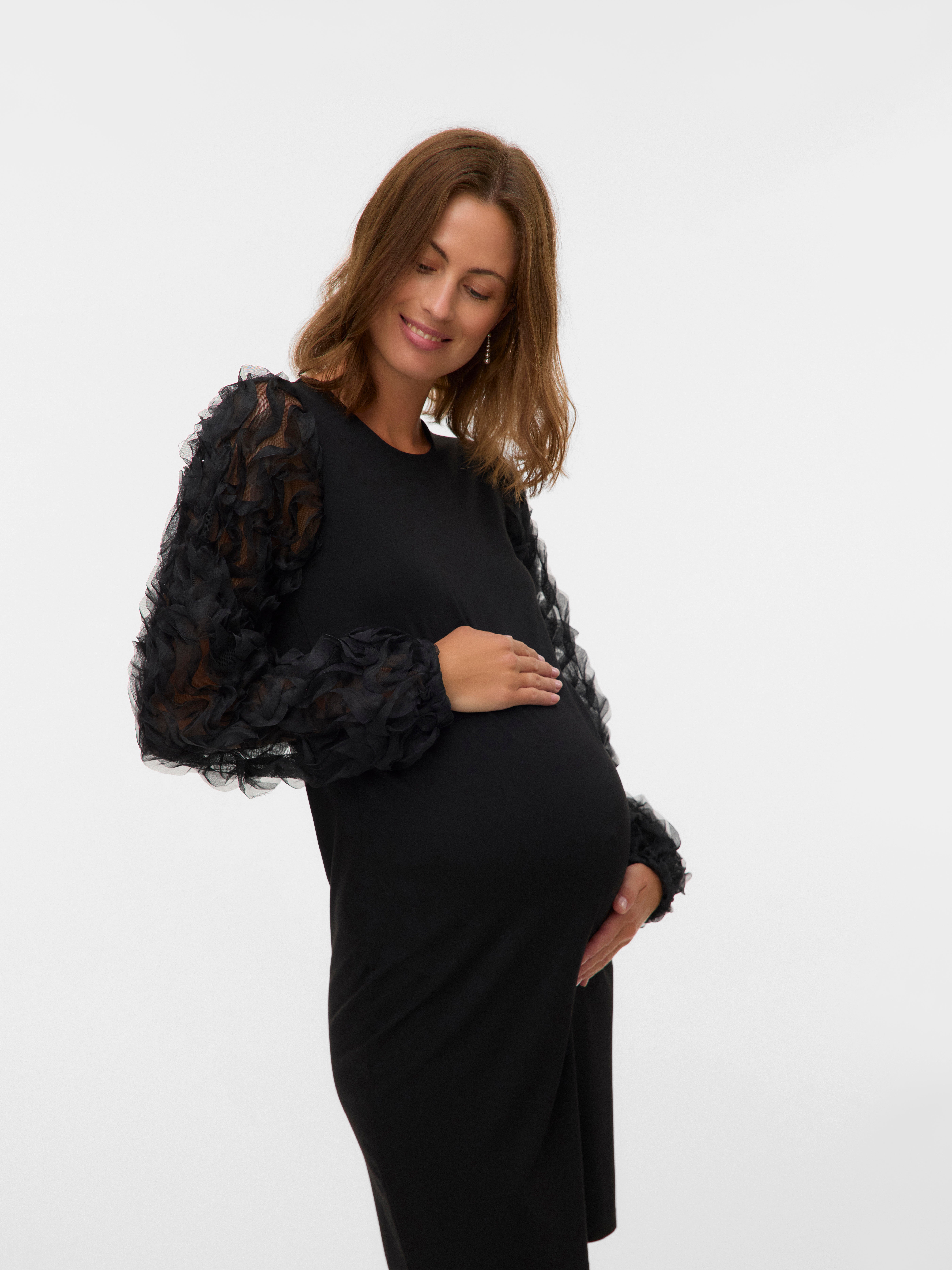GORGLITTER Jurken voor dames, elegante zwangerschapsjurk, lange mouwen GORGLITTER Jurken voor dames, elegante zwangerschapsjurk, lange mouwen