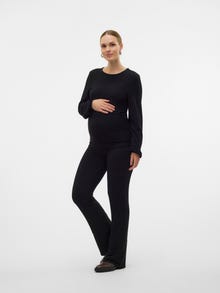 MAMA.LICIOUS Regular Fit Trousers -Black - 20021340