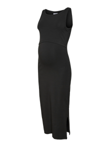 MAMA.LICIOUS Krój bodycon Okrągły dekolt Sukienka midi -Black - 20021342