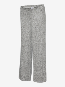 MAMA.LICIOUS Normal passform Byxor -Light Grey Melange - 20021359