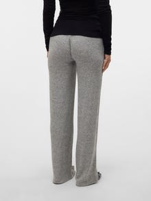 MAMA.LICIOUS Normal passform Byxor -Light Grey Melange - 20021359