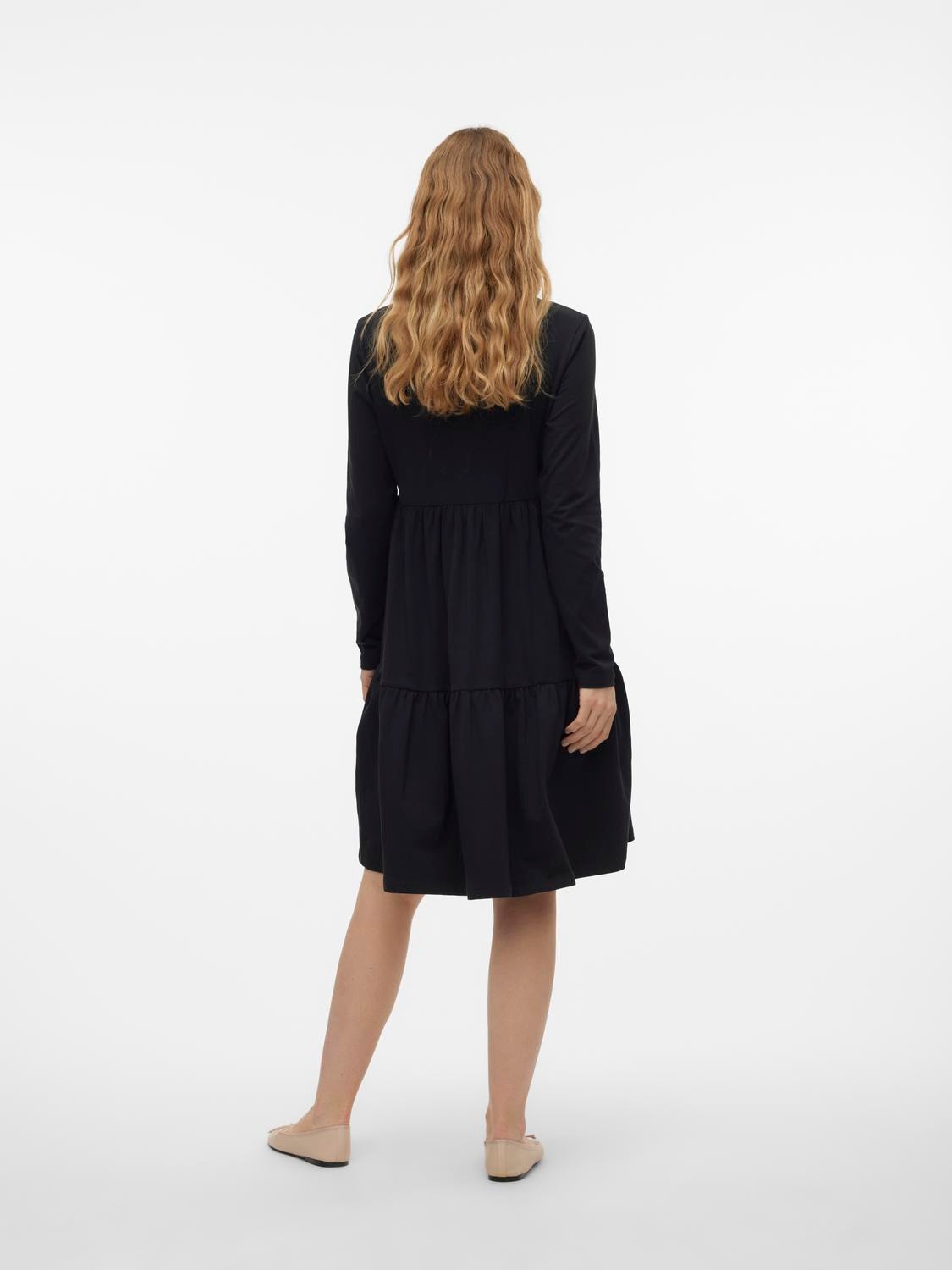 MAMA.LICIOUS Regular Fit Round Neck Short dress -Black - 20021365