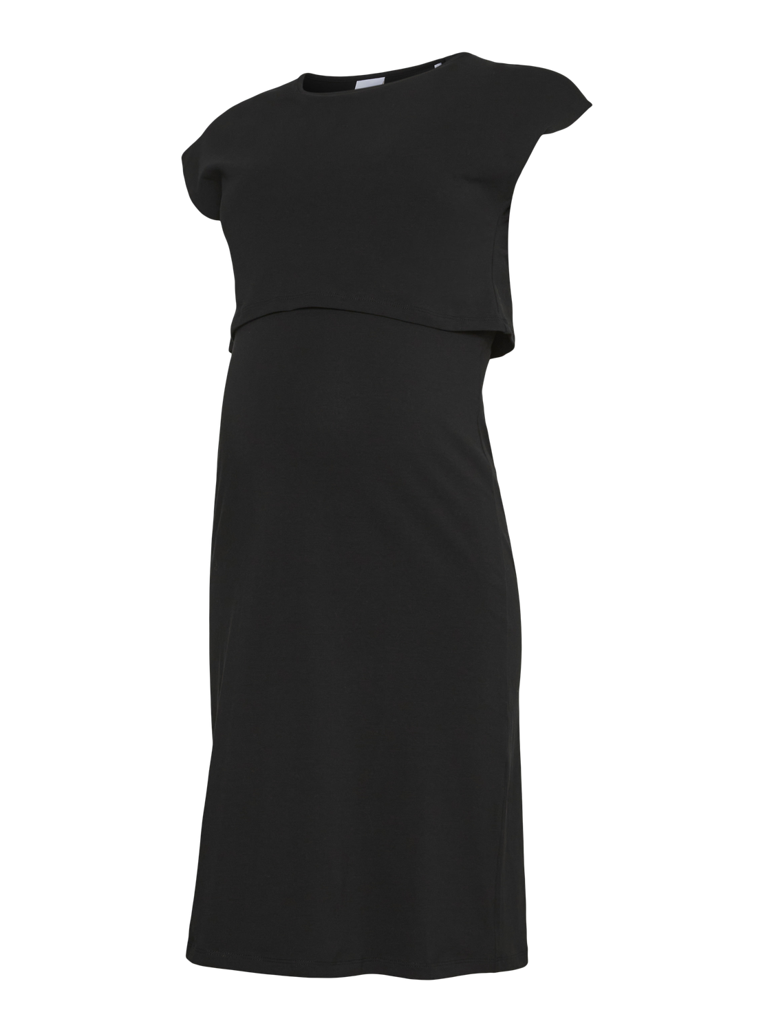 MAMA.LICIOUS Vestido corto Corte regular Cuello redondo -Black - 20021366