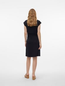 MAMA.LICIOUS Vestido corto Corte regular Cuello redondo -Black - 20021366