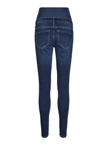 MAMA.LICIOUS Krój skinny Jeans -Dark Blue Denim - 20021377
