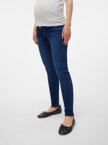 MAMA.LICIOUS Krój skinny Jeans -Dark Blue Denim - 20021377