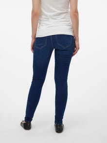 MAMA.LICIOUS Krój skinny Jeans -Dark Blue Denim - 20021377