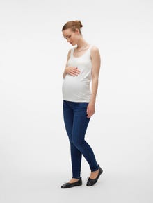 MAMA.LICIOUS Krój skinny Jeans -Dark Blue Denim - 20021377