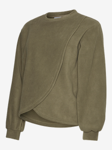 MAMA.LICIOUS Top Regular Fit Paricollo -Vetiver - 20021388