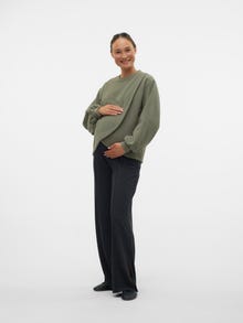 MAMA.LICIOUS Krój regularny Okrągły dekolt Góra -Vetiver - 20021388
