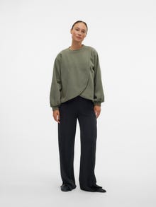 MAMA.LICIOUS Regular fit O-pääntie Topit -Vetiver - 20021388