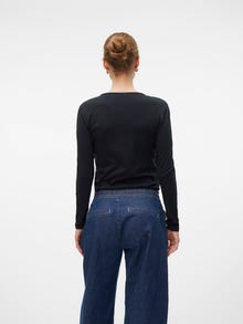 MAMA.LICIOUS Top Slim Fit Paricollo -Black - 20021402