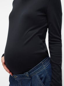 MAMA.LICIOUS Top Slim Fit Paricollo -Black - 20021402