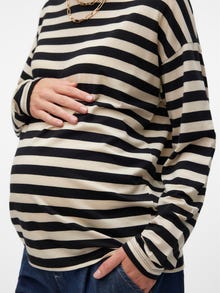 MAMA.LICIOUS Top Loose Fit Scollo a Barca -Black - 20021439
