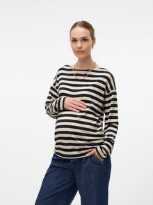 MAMA.LICIOUS Top Loose Fit Scollo a Barca -Black - 20021439