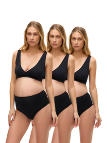 MAMA.LICIOUS MLMALINA 3-pack Amme BH -Black - 20021459
