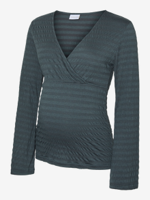 MAMA.LICIOUS Normal geschnitten V-Ausschnitt Top -Stormy Weather - 20021500