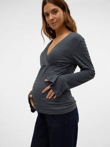 MAMA.LICIOUS Normal geschnitten V-Ausschnitt Top -Stormy Weather - 20021500