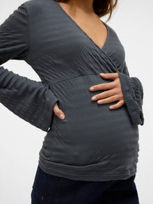 MAMA.LICIOUS Normal geschnitten V-Ausschnitt Top -Stormy Weather - 20021500