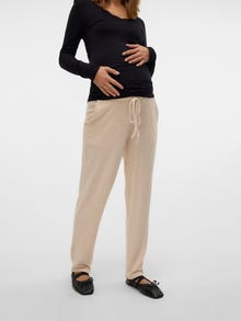 MAMA.LICIOUS Regular Fit Trousers -Humus - 20021522