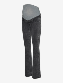 MAMA.LICIOUS Krój regularny Średnia talia Bootcut Jeans -Black - 20021606