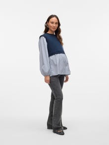MAMA.LICIOUS Krój regularny Średnia talia Bootcut Jeans -Black - 20021606