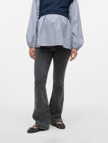 MAMA.LICIOUS Krój regularny Średnia talia Bootcut Jeans -Black - 20021606