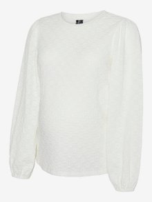 MAMA.LICIOUS Top Regular Fit Paricollo -Snow White - 20021720