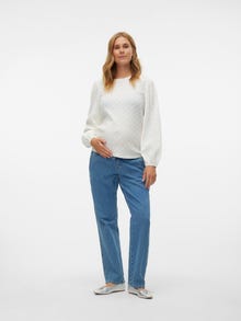 MAMA.LICIOUS Top Regular Fit Paricollo -Snow White - 20021720