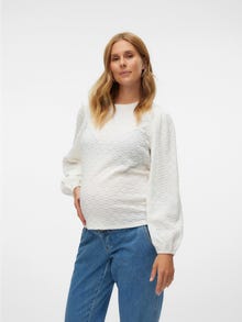 MAMA.LICIOUS Top Regular Fit Paricollo -Snow White - 20021720